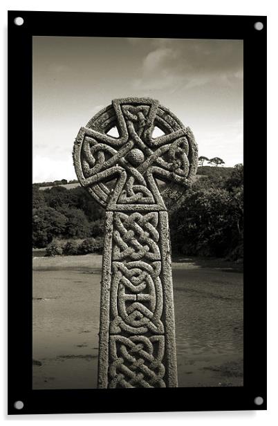 Celtic Cross Acrylic by Heather Newton