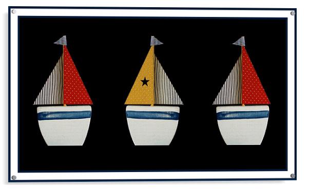 I saw three ships... Acrylic by Heather Newton