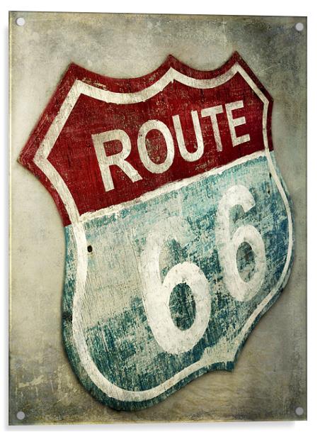 Route 66 Acrylic by Heather Newton