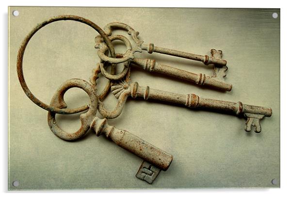 keys to the castle Acrylic by Heather Newton