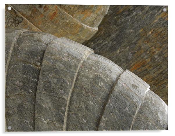 abstract stone Acrylic by Heather Newton