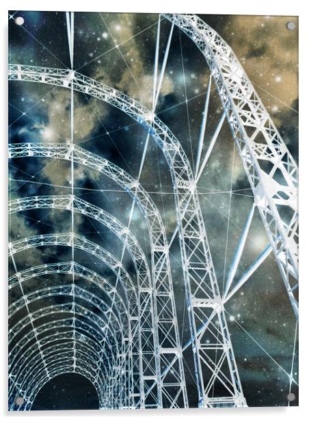 hangar in the stars Acrylic by Heather Newton