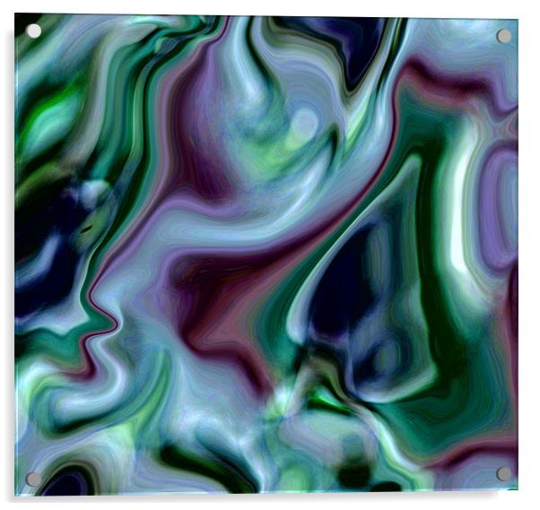 swirling silk Acrylic by Heather Newton