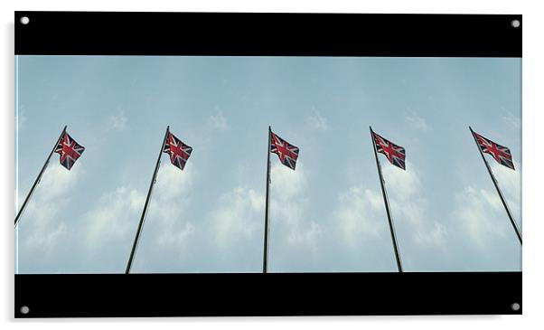 five flags Acrylic by Heather Newton