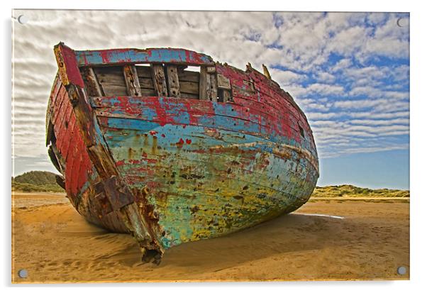 Wreck at Crowpoint Acrylic by Pete Hemington