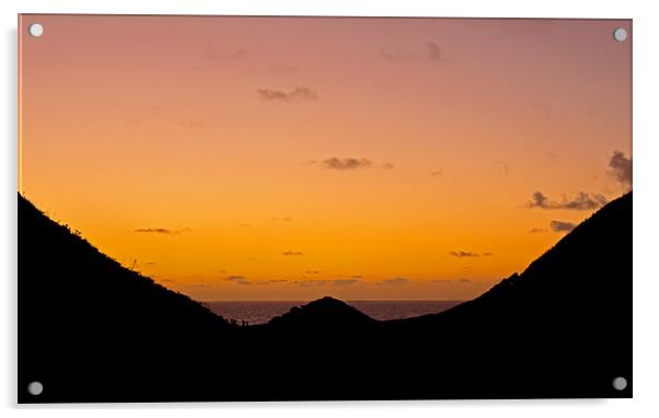 Sunset over the Atlantic Acrylic by Pete Hemington