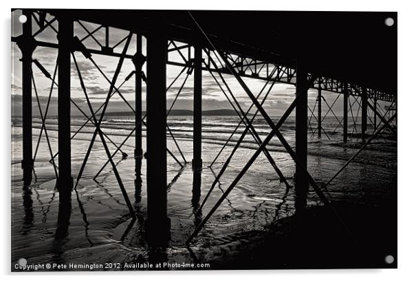 Under the pier Acrylic by Pete Hemington