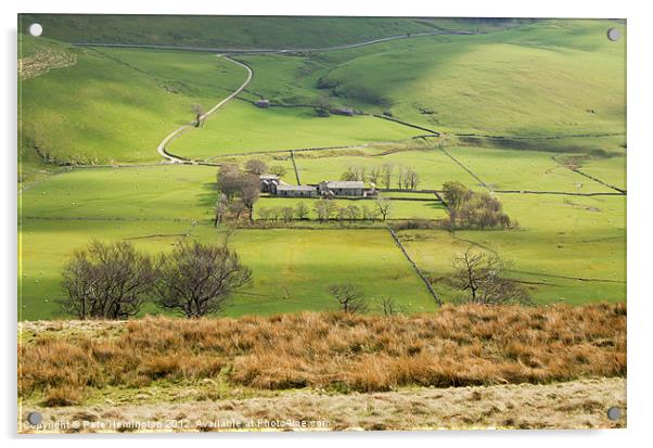 Hill Farm in the Peak district Acrylic by Pete Hemington