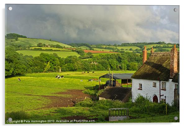 Farm scene Acrylic by Pete Hemington