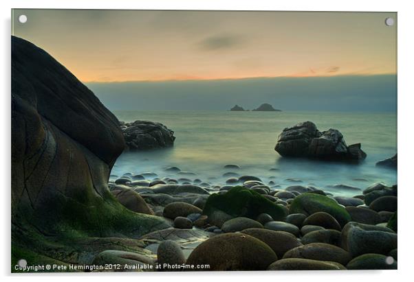 Porth Nanven - Cornwall Acrylic by Pete Hemington
