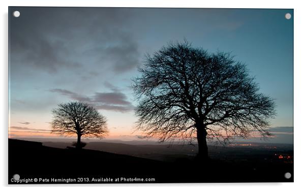 New Years Dawn on Yarde Downs Acrylic by Pete Hemington