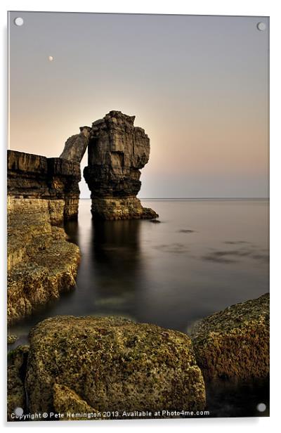 Pulpit rock on Portland Bill Acrylic by Pete Hemington