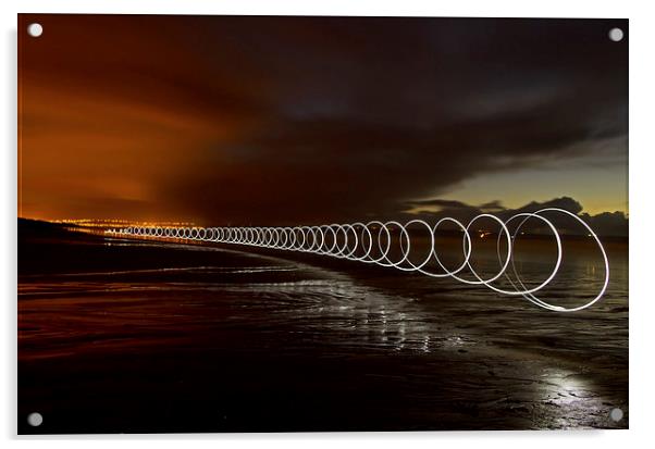 Light play on Saunton Sands Acrylic by Pete Hemington
