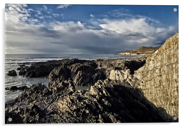 Barricane Beach in North Devon Acrylic by Pete Hemington