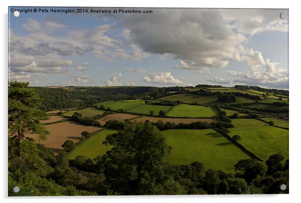  Torridge Valley from Great Torrington Acrylic by Pete Hemington