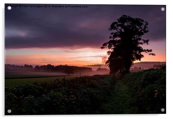  Hele Payne farm at dawn Acrylic by Pete Hemington