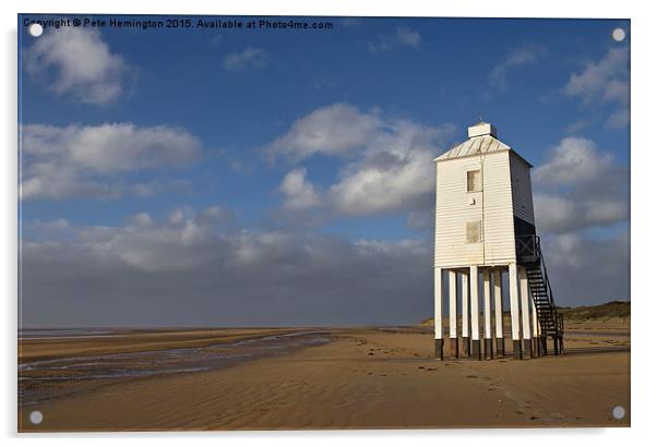  Lighthouse at Burnham on Sea Acrylic by Pete Hemington