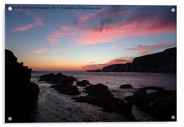Sunset at Ayrmer Cove Acrylic by Pete Hemington