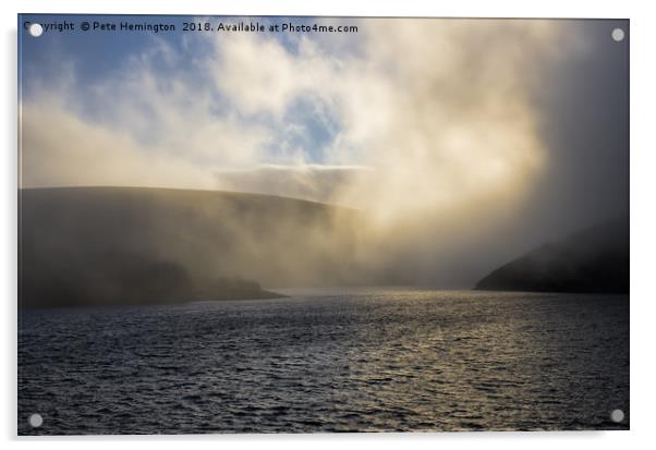 Meldon Reservoir on Dartmoor Acrylic by Pete Hemington