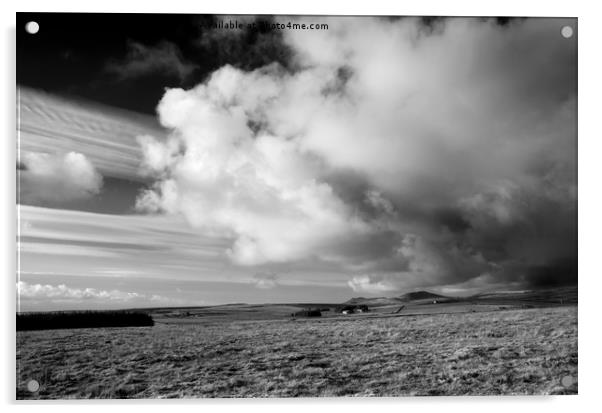 Storm passing over Bodmin Moor Acrylic by Pete Hemington