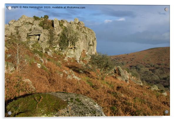 Greator Rocks on Dartmoor Acrylic by Pete Hemington