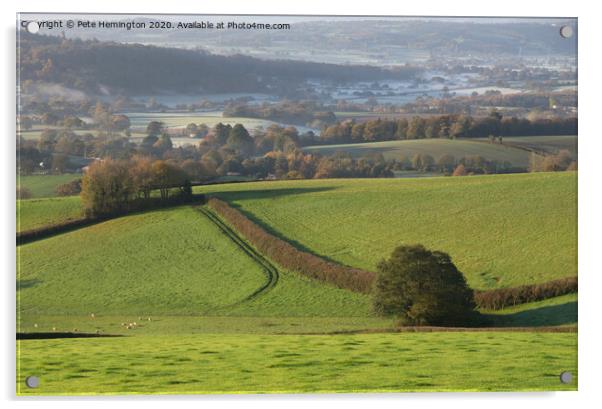 Mid Devon in the Exe valley area Acrylic by Pete Hemington
