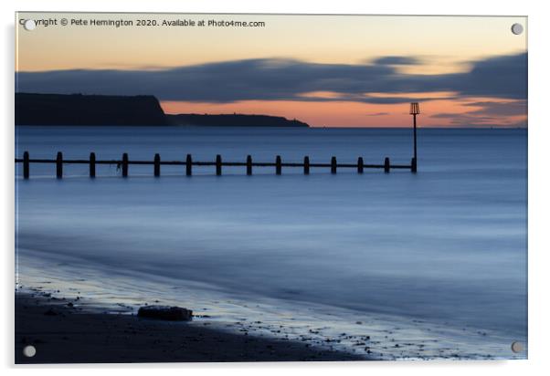 Dawn at Dawlish Warren Acrylic by Pete Hemington