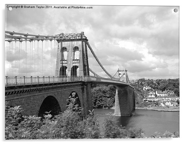Menai Suspension Bridge Acrylic by Graham Taylor