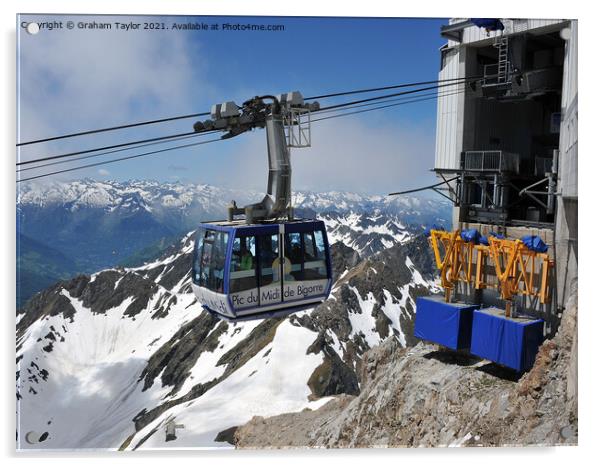 Majestic Views from Pic Du Midi Cable Car Acrylic by Graham Taylor