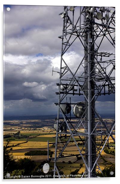 The Wrekin Communications Tower Acrylic by Darren Burroughs