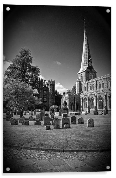 The Church Of St Mary The Virgin Hadleigh Suffolk Acrylic by Darren Burroughs