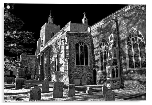 St Mary's Church Diss Acrylic by Darren Burroughs