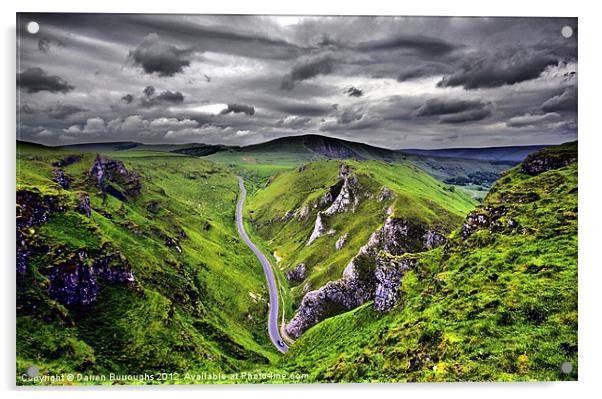 Winnats Pass Acrylic by Darren Burroughs