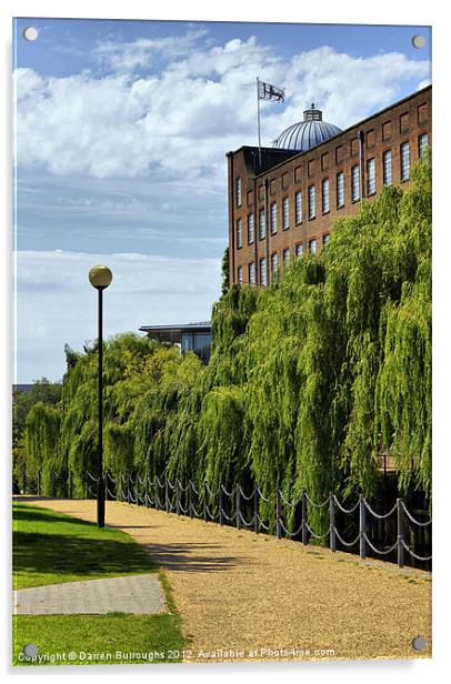 Riverside Walk Norwich Acrylic by Darren Burroughs