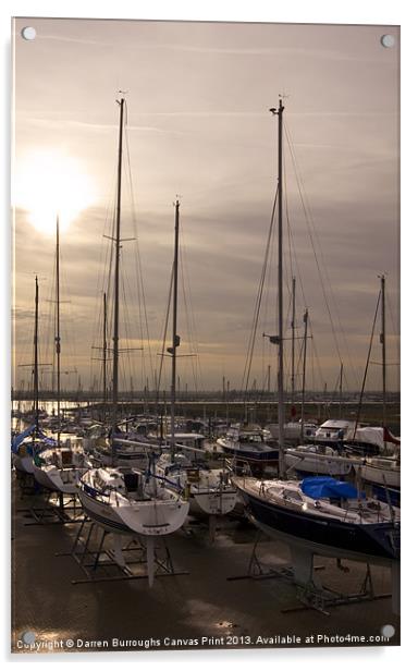 Burnham Yacht Harbour Acrylic by Darren Burroughs