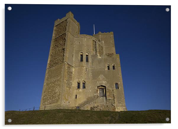 Orford Castle Acrylic by Darren Burroughs