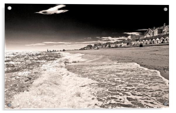 Southwold Sand Sea and Beach Acrylic by Darren Burroughs