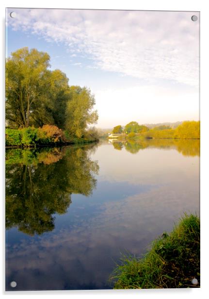 Dreamy River reflections Acrylic by Darren Burroughs