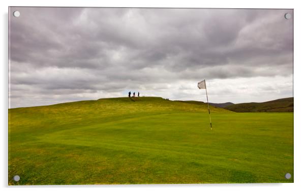 The Battle Of Church Stretton Golf Course Acrylic by Darren Burroughs