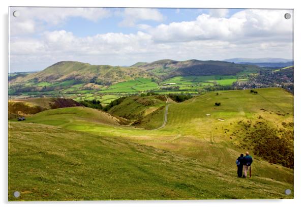 The View Above Church Stretton Golf Course Acrylic by Darren Burroughs