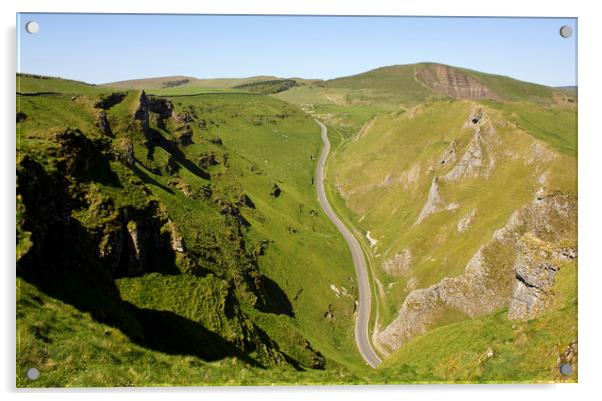 Winnats Pass Derbyshire. Acrylic by Darren Burroughs