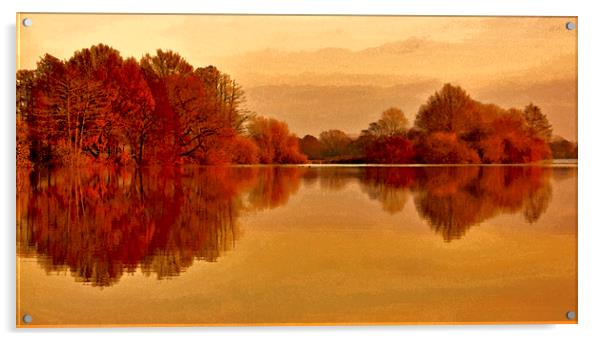 Dreamy Lake Reflections Acrylic by Darren Burroughs