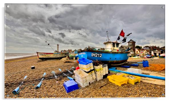 Aldeburgh Fishing Boats. Acrylic by Darren Burroughs