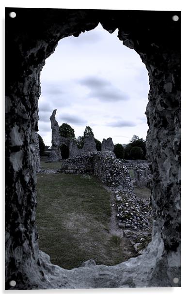 A Different Time. Thetford Priory Acrylic by Darren Burroughs