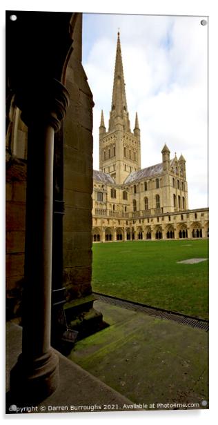 Norwich cathedral Acrylic by Darren Burroughs