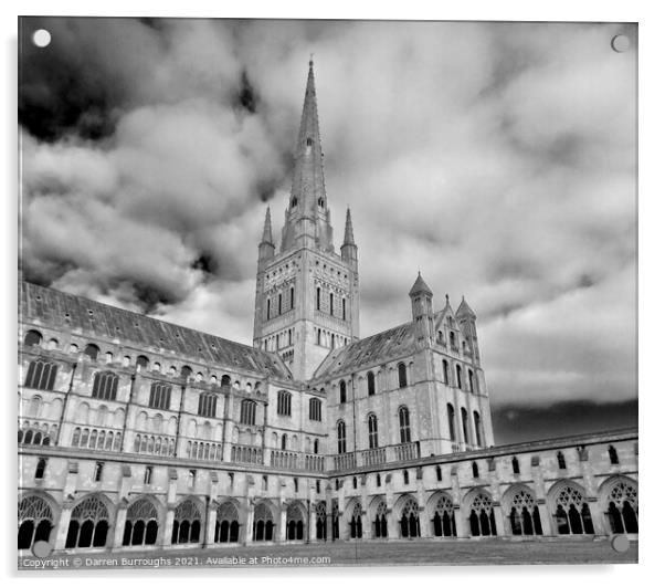 Norwich Cathedral Acrylic by Darren Burroughs