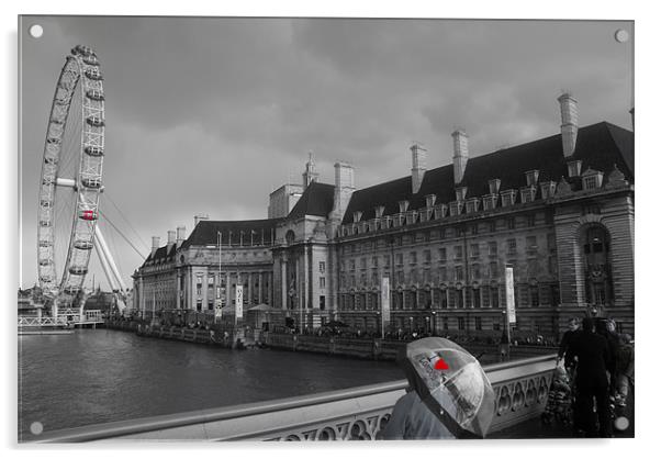 Grey London - I love LONDON Acrylic by Tony Gandy