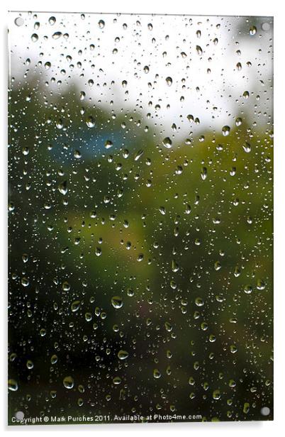 Summer Rain Drops Acrylic by Mark Purches