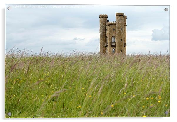 Broadway Tower - Folly in Cotswolds England Acrylic by Mark Purches
