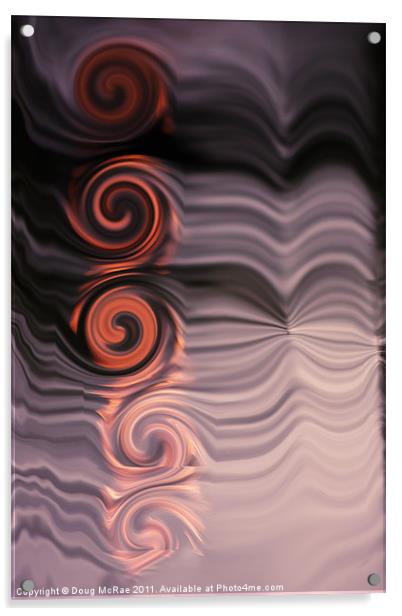 Orange swirls Acrylic by Doug McRae